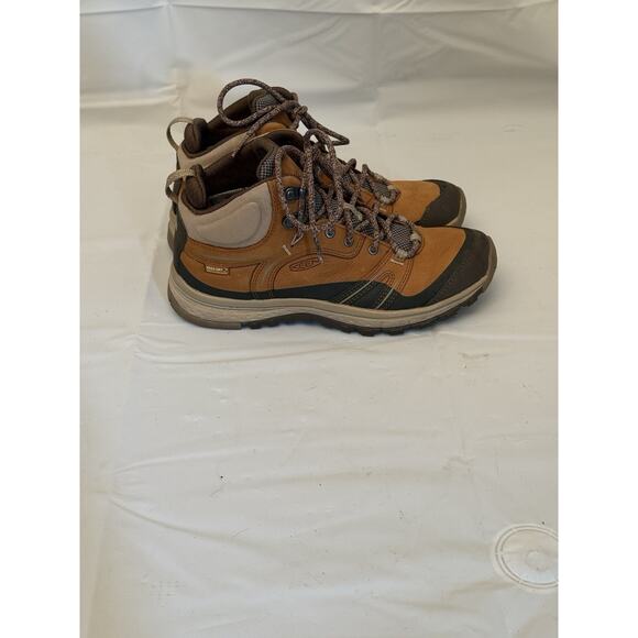 Keen Terradora Hiking Boots Womens 7.5 Brown Leather Waterproof Timber Cornstalk - Picture 1 of 10